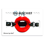 SS S&M Silicone Lips Open-Mouth Gag Red