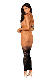 Bodystocking Gown - One Size - Black/copper
