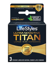 Lifestyles Ultra Sensitive Titan Condoms - Pack of 3