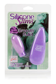 Silicone Slims Vibrating Smooth Bullet - Purple